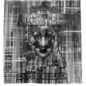 Der Architekt_Empire Builder Abstrakte digitale Ku Duschvorhang (Vorderseite)