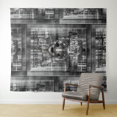 Der Architekt_Empire Builder Abstrakte digitale Ku Wandteppich (Beispiel (Horizontal))