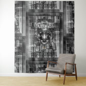 Der Architekt_Empire Builder Abstrakte digitale Ku Wandteppich (Beispiel)