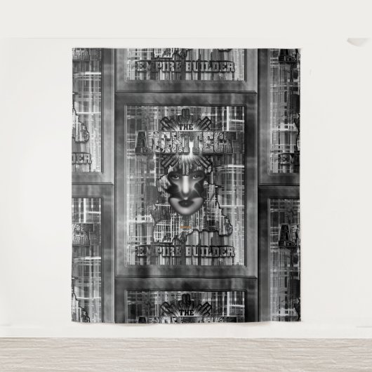 Der Architekt_Empire Builder Abstrakte digitale Ku Wandteppich (Vorderseite)