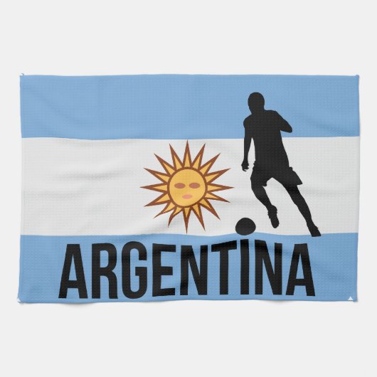 Der argentinische Flag-Fußballspieler verwendet Pu Geschirrtuch (Horizontal)