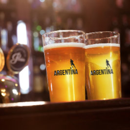 Der argentinische Flag-Fußballspieler verwendet Pu Glas