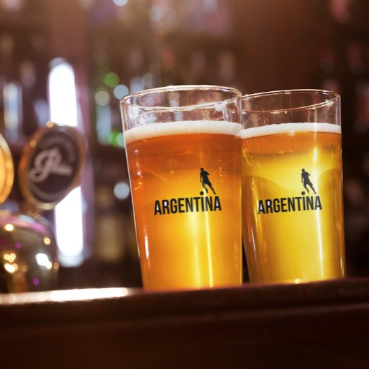 Der argentinische Flag-Fußballspieler verwendet Pu Glas