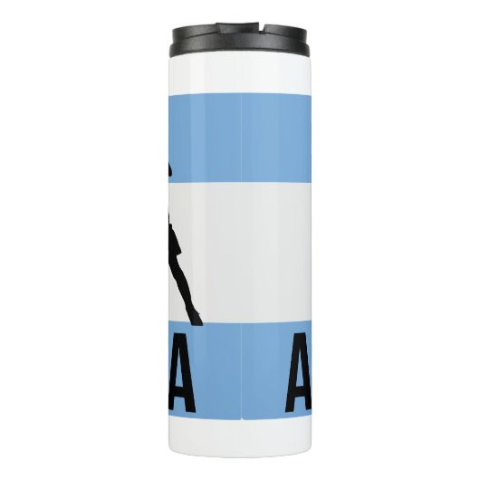 Der argentinische Flag-Fußballspieler verwendet Pu Thermosbecher (Rückseite)