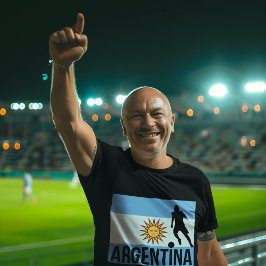 Der argentinische Fußballspieler unter der Flagge  T-Shirt