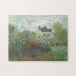 Der argentinische Künstlergarten Claude Monet Puzzle<br><div class="desc">Der Artist's Garden in Argenteuil,  Eine Ecke des Gartens mit Dahlias (1873) von Claude Monet.</div>