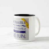 Der Ärger mit dem Ärger Zweifarbige Tasse (VorderseiteRechts)