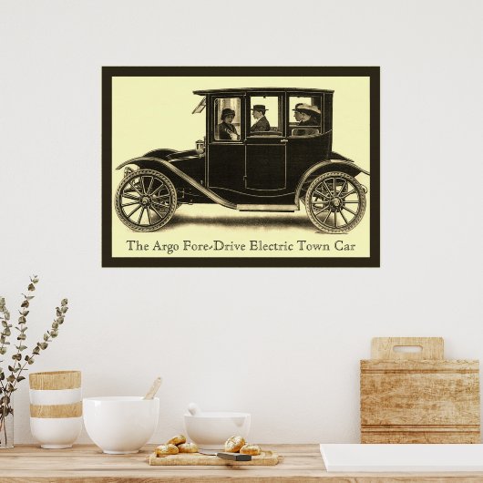 Der Argo Fore Drive Elektrischer Stadtwagen ~ Vint Poster (Küche)