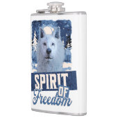 Der arktische Wolf Geist der Freiheit Flachmann (Links)