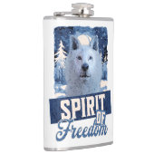 Der arktische Wolf Geist der Freiheit Flachmann (Rechts)