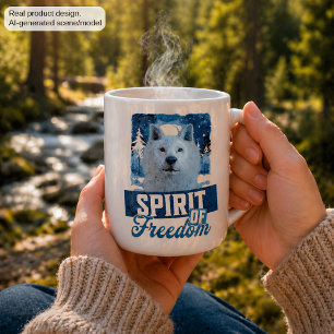 Der arktische Wolf Geist der Freiheit Kaffeetasse