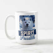 Der arktische Wolf Geist der Freiheit Kaffeetasse (Links)