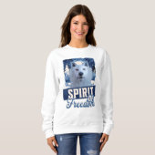 Der arktische Wolf Geist der Freiheit Sweatshirt (Vorne ganz)