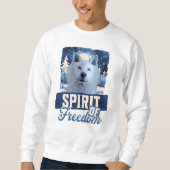 Der arktische Wolf Geist der Freiheit Sweatshirt (Vorderseite)