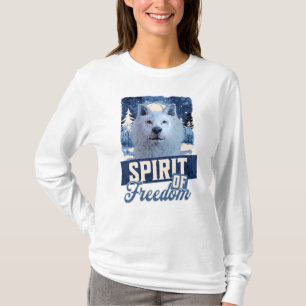 Der arktische Wolf Geist der Freiheit T-Shirt
