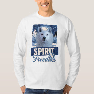Der arktische Wolf Geist der Freiheit T-Shirt