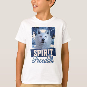 Der arktische Wolf Geist der Freiheit T-Shirt
