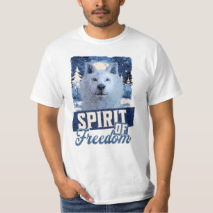 Der arktische Wolf Geist der Freiheit T-Shirt
