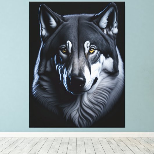Der arktische Wolf Leinwanddruck (Insitu (Holzboden))