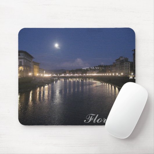 Der Arno-Fluss nachts Mousepad (Mit Mouse)