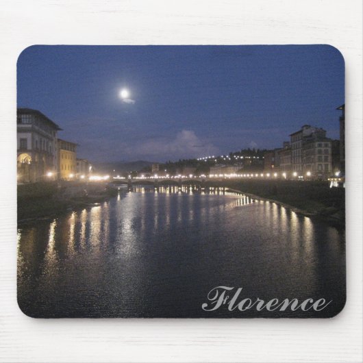 Der Arno-Fluss nachts Mousepad (Vorne)