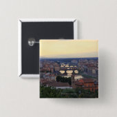 Der Arno und die Ponte Vecchio in Florenz, Button (Vorne & Hinten)