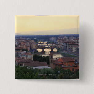 Der Arno und die Ponte Vecchio in Florenz, Button