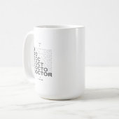 Der Arzt ist hier Minimaler Textdesign Kaffeetasse (Vorderseite Links)