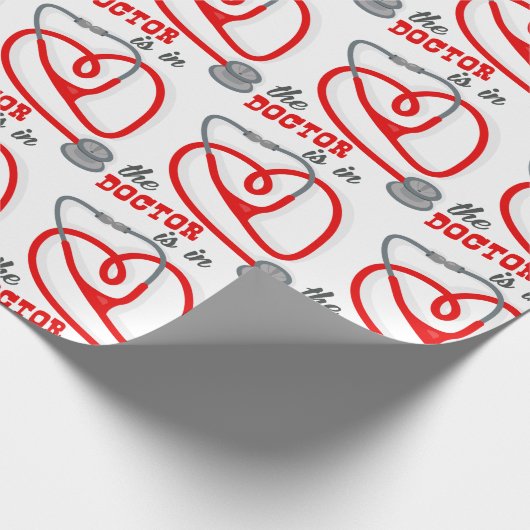 Der Arzt ist in Geschenkpapier (Ecke)