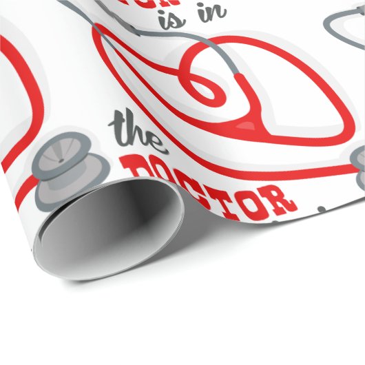 Der Arzt ist in Geschenkpapier (Rolleneckpunkt)