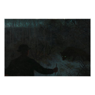 Der Aschenputtel und der Wolf Glänzend Poster