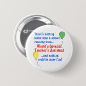 Der Assistent des beststen Lehrers Button (Vorne & Hinten)