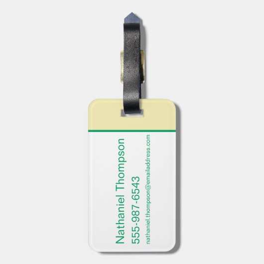 Der Assistent für OZ™-Logos Gepäckanhänger (Rückseite vertikal)