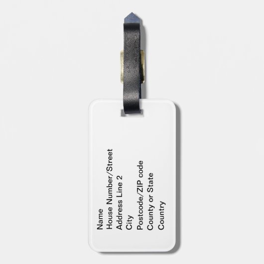 Der Assistent oder eine freigegebene Konfiguration Gepäckanhänger (Rückseite vertikal)