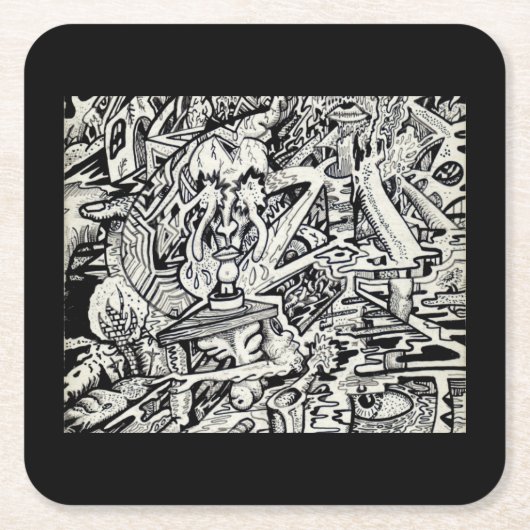 Der Assistent oder eine freigegebene Konfiguration Rechteckiger Pappuntersetzer (Vorderseite)