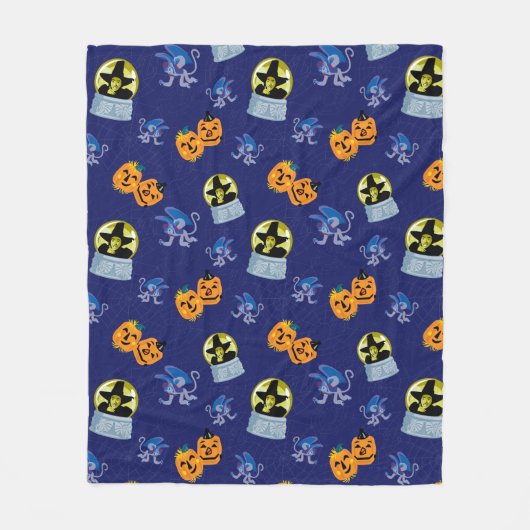 Der Assistent von OZ™ | Halloween-Hexenmuster Fleecedecke (Vorderseite)