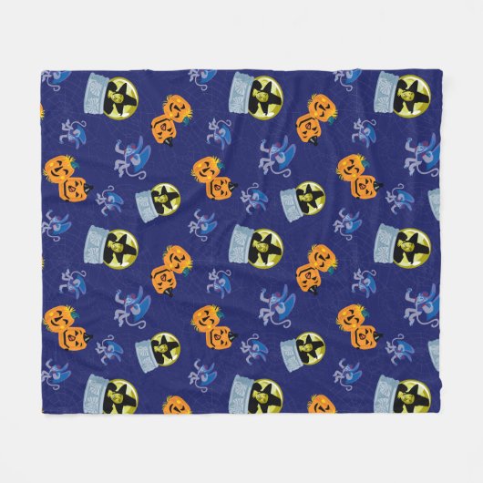 Der Assistent von OZ™ | Halloween-Hexenmuster Fleecedecke (Vorderseite (Horizontal))