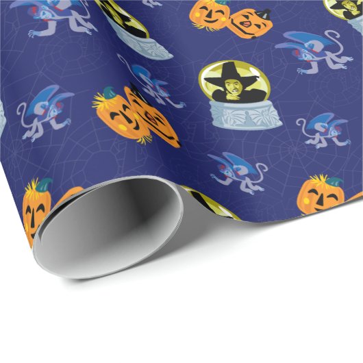 Der Assistent von OZ™ | Halloween-Hexenmuster Geschenkpapier (Rolleneckpunkt)