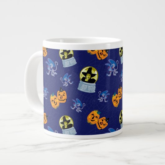 Der Assistent von OZ™ | Halloween-Hexenmuster Jumbo-Tasse (Vorderseite Links)