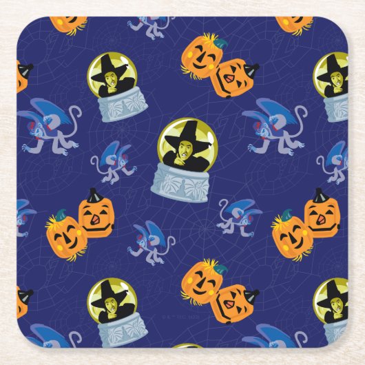 Der Assistent von OZ™ | Halloween-Hexenmuster Rechteckiger Pappuntersetzer (Vorderseite)