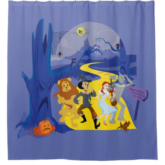 Der Assistent von OZ™ | Halloween Spuk Forest Duschvorhang (Vorderseite)