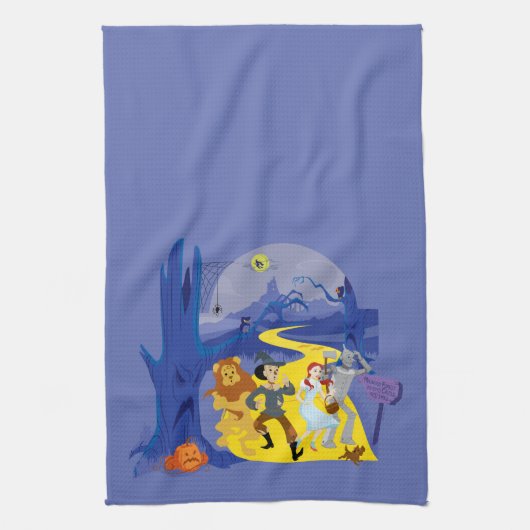 Der Assistent von OZ™ | Halloween Spuk Forest Geschirrtuch (Vertikal)