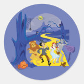 Der Assistent von OZ™ | Halloween Spuk Forest Runder Aufkleber (Vorderseite)
