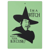 Der Assistent von OZ™ | Ich bin eine Hexe Klemmbrett (Rückseite)