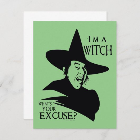 Der Assistent von OZ™ | Ich bin eine Hexe Mitteilungskarte (Vorne/Hinten)