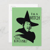 Der Assistent von OZ™ | Ich bin eine Hexe Postkarte (Vorne/Hinten)