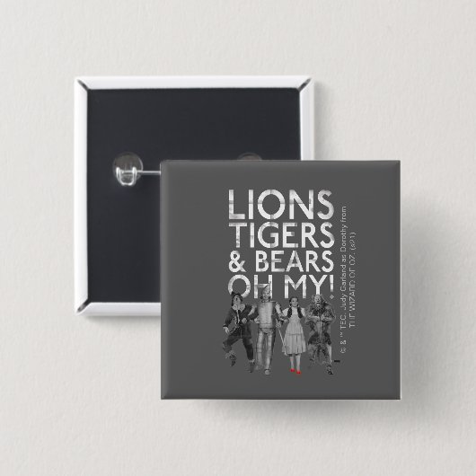 Der Assistent von OZ™ | Löwen Tigers & Bars Oh My! Button (Vorne & Hinten)