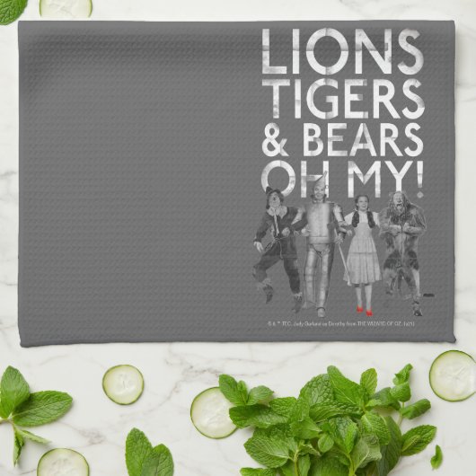 Der Assistent von OZ™ | Löwen Tigers & Bars Oh My! Geschirrtuch (Gefaltet)