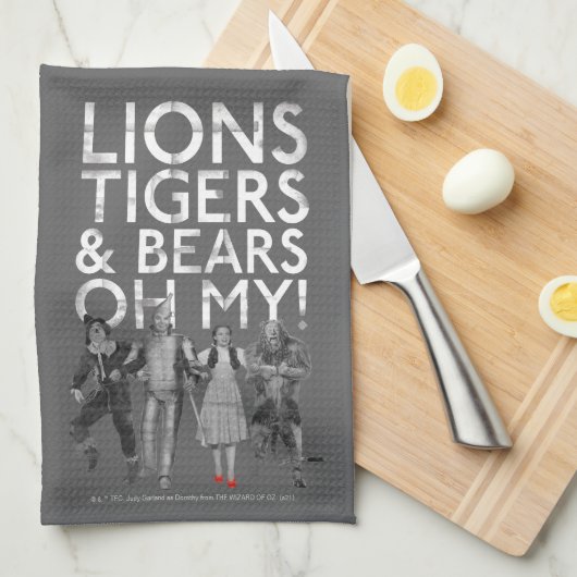 Der Assistent von OZ™ | Löwen Tigers & Bars Oh My! Geschirrtuch (Viertel Falte)