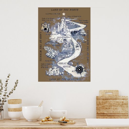 Der Assistent von Oz Map Selten Poster (Küche)